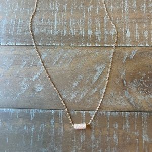 14k rose gold necklace with diamonds